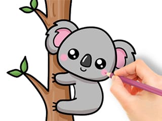 Coloring Book: Two Koalas