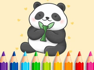 Coloring Book: Two Pandas