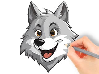 Coloring Book: Wolf