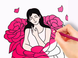 Coloring Book: Women's Day