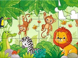 Jigsaw Puzzle: Animals In The Jungle