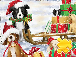 Jigsaw Puzzle: Christmas Dogs