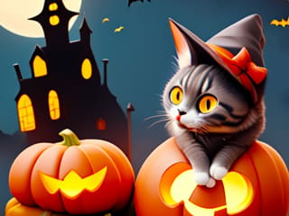 Jigsaw Puzzle: Halloween Cat