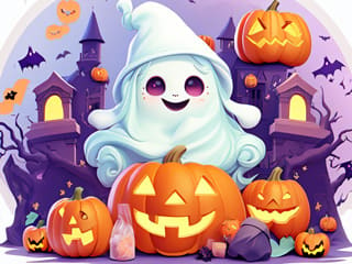 Jigsaw Puzzle: Halloween Cute Ghost