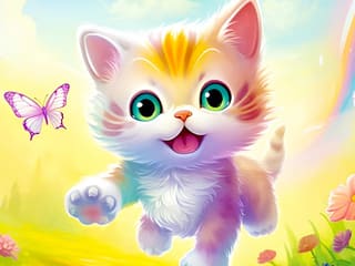 Jigsaw Puzzle: Kitten With Butterfly