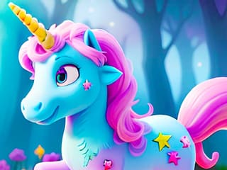 Jigsaw Puzzle: Magic Forest Unicorn