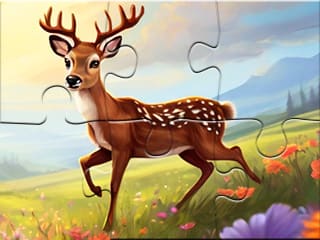 Jigsaw Puzzle: Running Deer