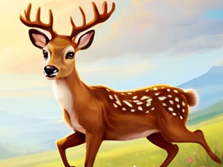 Jigsaw Puzzle: Running Deer